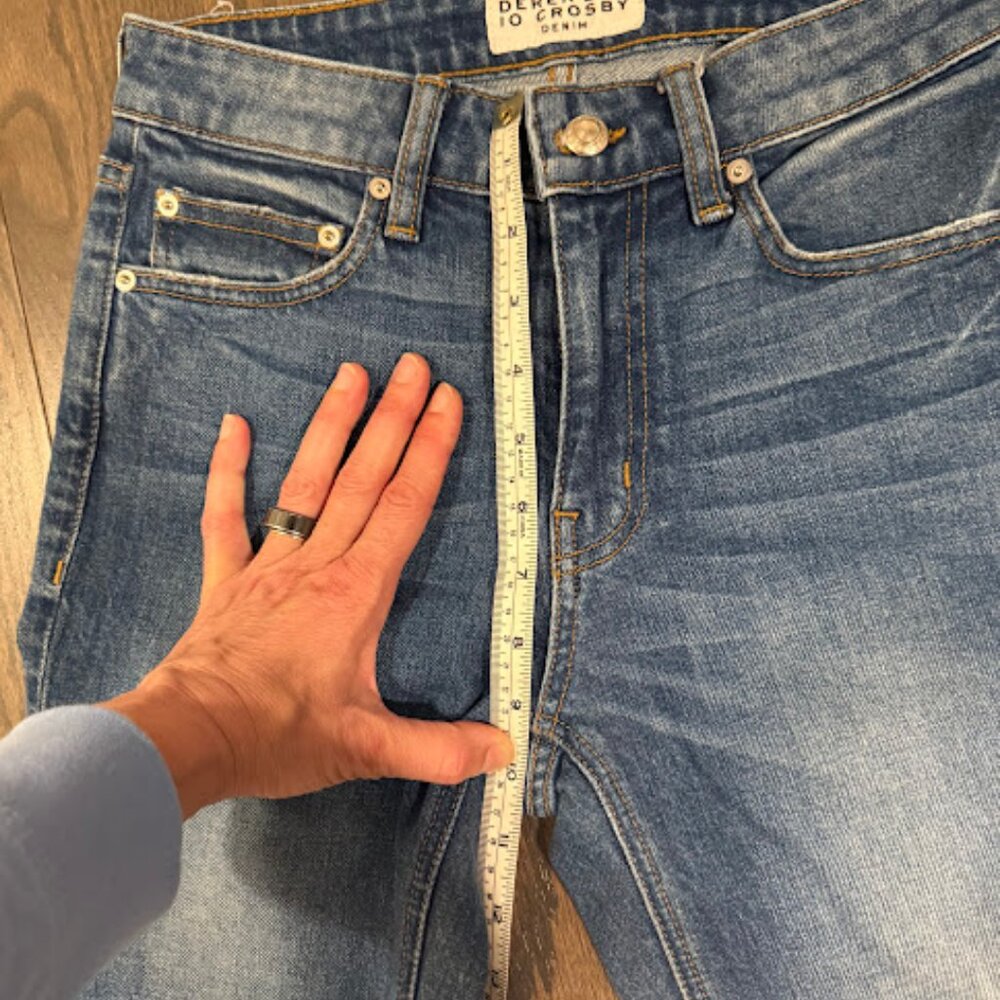 Derek Lam 10 Crosby Gia Mid-Rise Cropped Flare Jeans - Picture 2 of 9